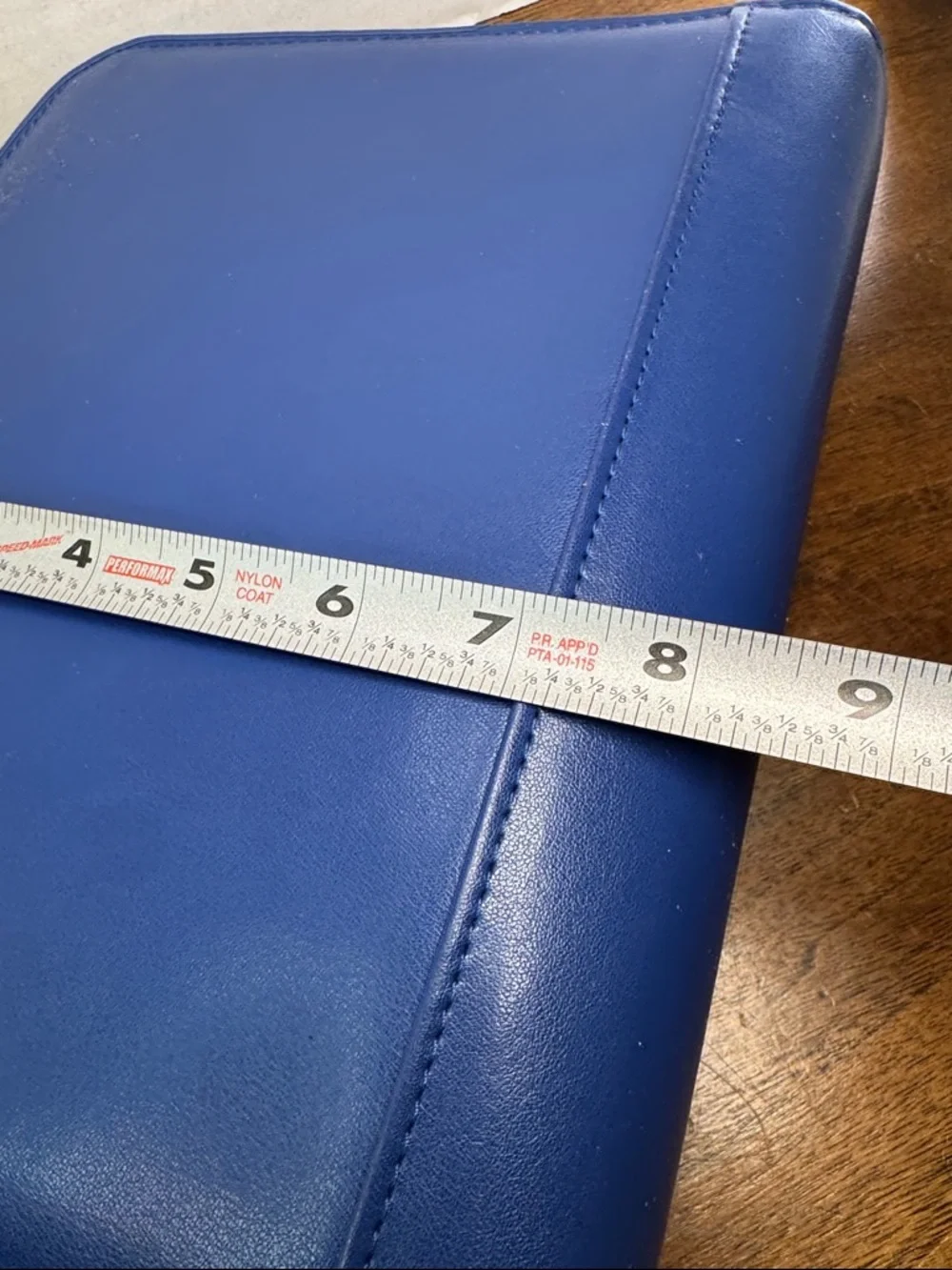 Franklin Covey Blue Faux Leather Zip Classic Planner Binder Case w/ 1.75